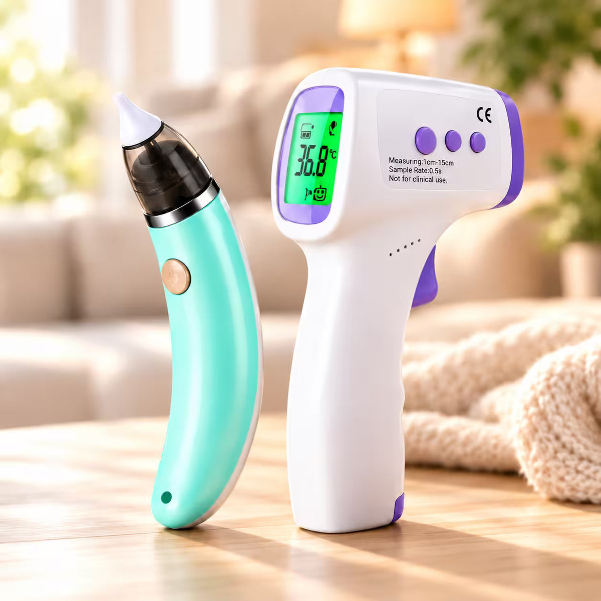 Pachet Termometru Laser si Aspirator Nazal