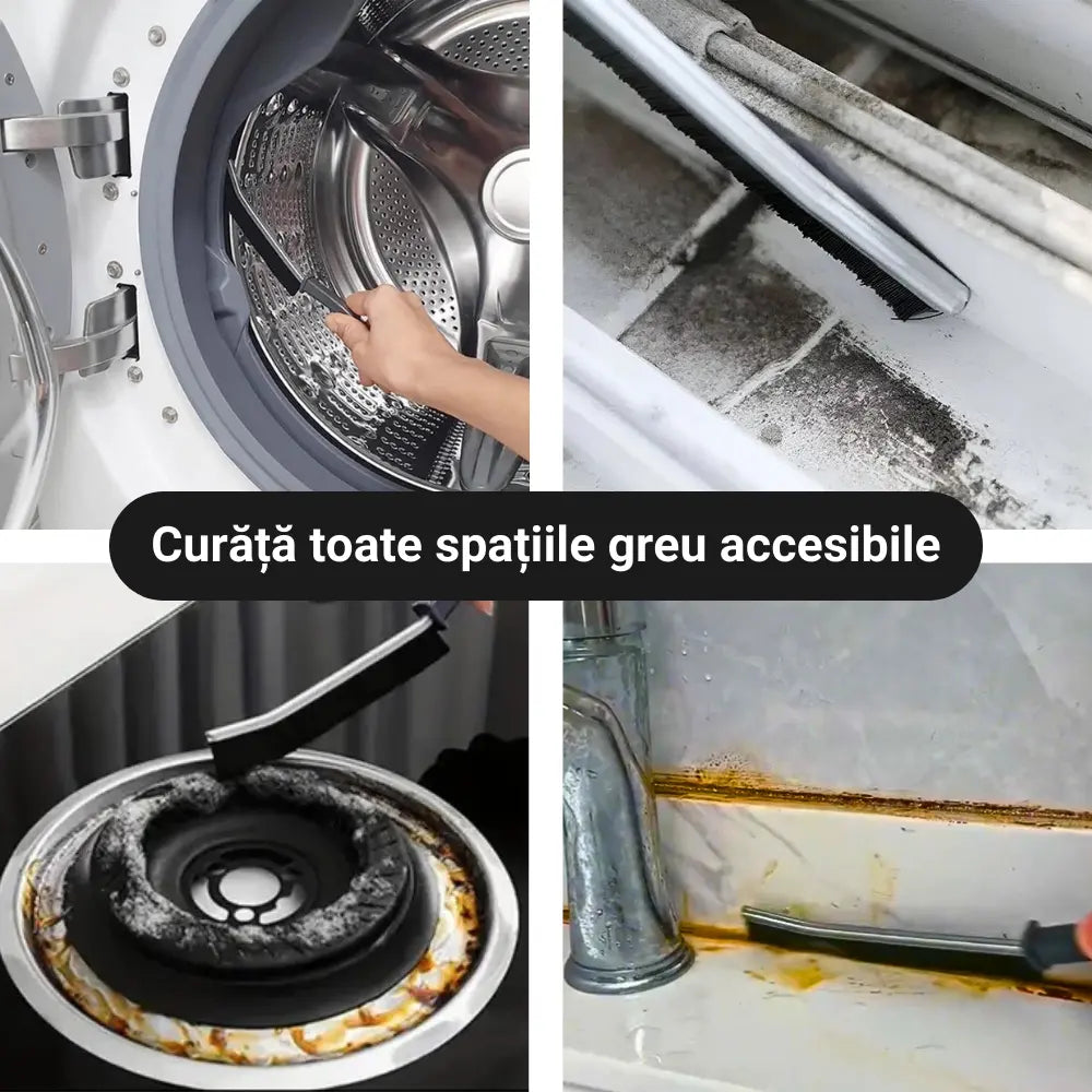 Set 3 Perii Subțiri Abrazive Pentru Locuri Greu Accesibile