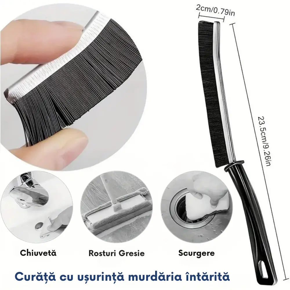 Set 3 Perii Subțiri Abrazive Pentru Locuri Greu Accesibile