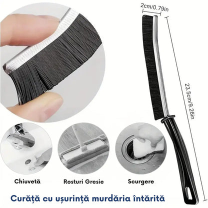Set 3 Perii Subțiri Abrazive Pentru Locuri Greu Accesibile