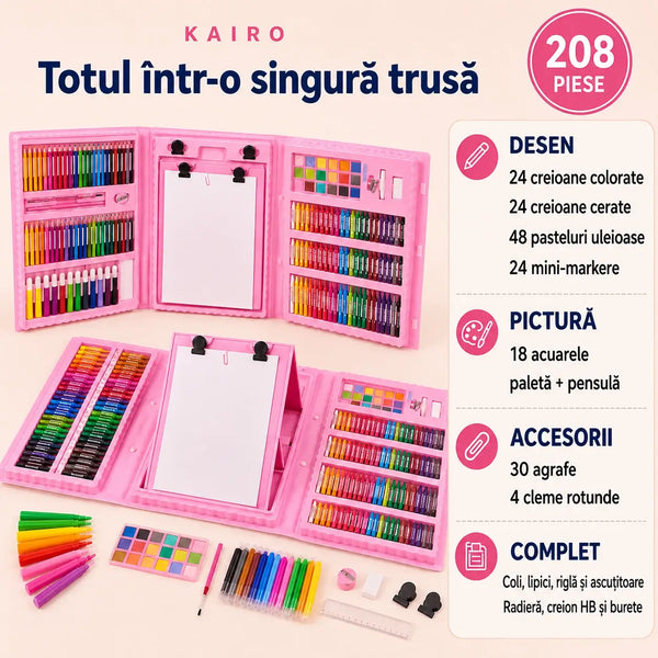 Set Desen Și Pictură  208 Piese Kairo