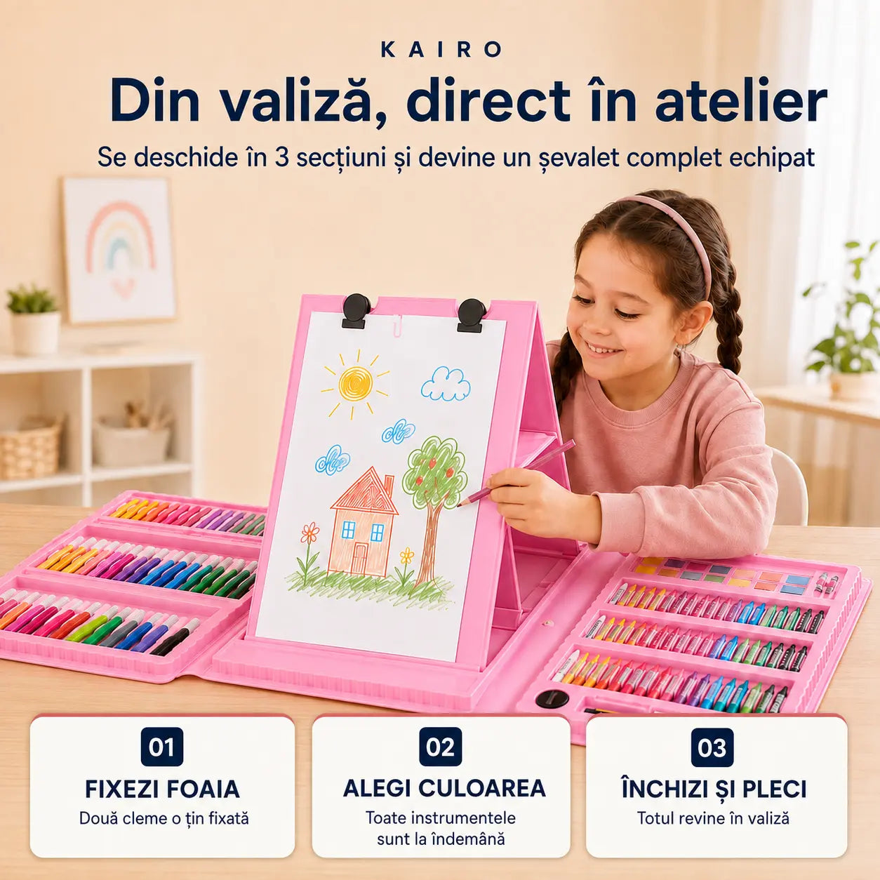 Set Desen Și Pictură  208 Piese Kairo